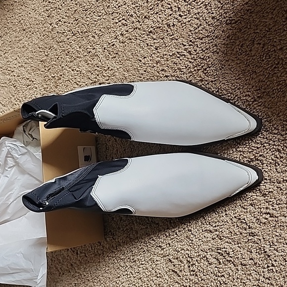 FREE PEOPLE JACKSON WEST 39 ANKLE BOOTIE BOOTS POINT TOE HEELED WESTERN COWGIRL - Picture 5 of 7